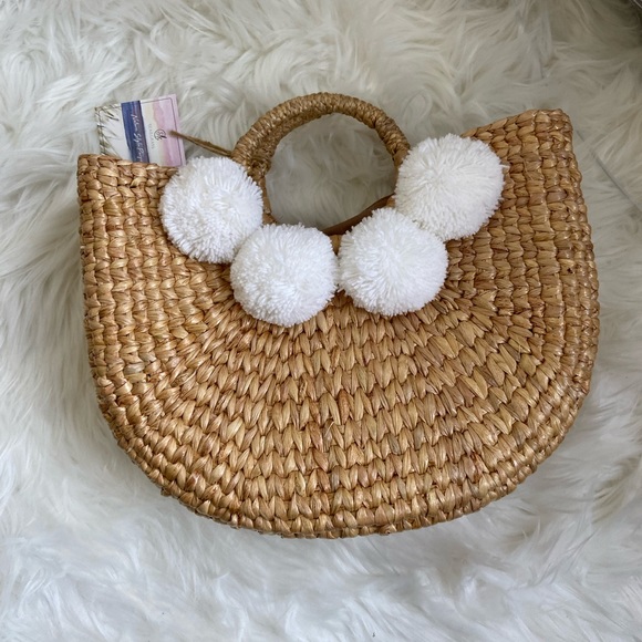 Sea & Grass Handbags - Sea & Grass Pom Pom Tote